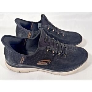 Skechers Slip-ins Ultra Flex 3.0 Womens 9.5 Black Rose Gold Sneakers 150128W